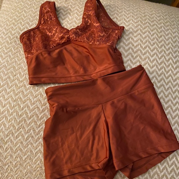 So Danca Other - Rust orange dance two piece set